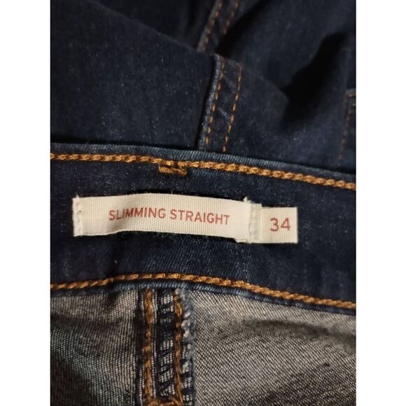 Levi's Jeans Ladies 34 Slimming Straight Dark Wash - Picture 5 of 6